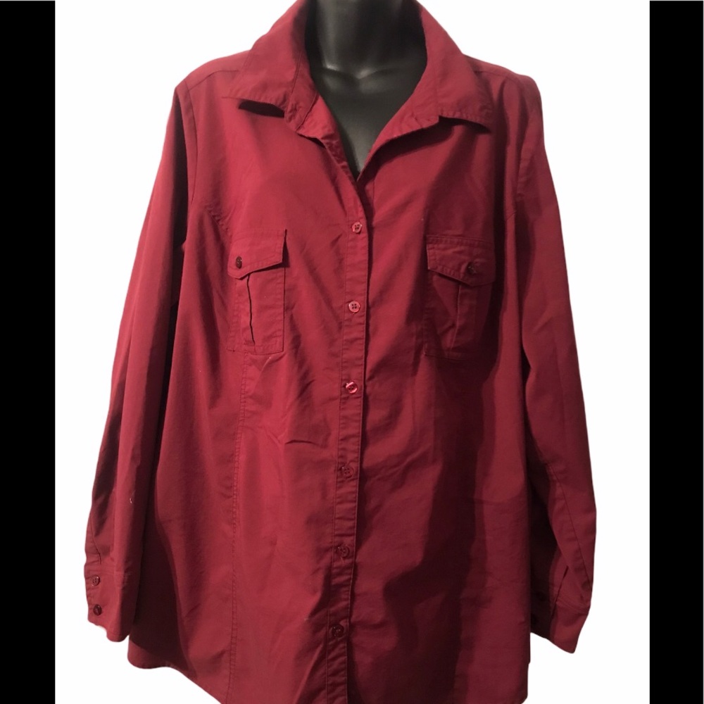 Maroon button down - Picture 5 of 5